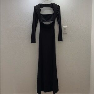 Women’s Black Cut Out Long Sleeve Dress